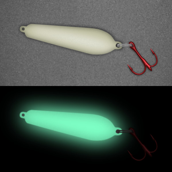 Big Nasty Tackle Super Glow Casting Spoons in Original Green, Size 1/2 Oz from The Fishin' Hole