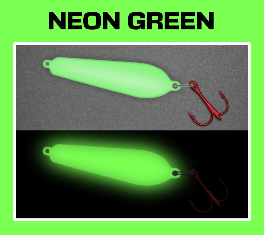 Original Green super glow casting spoon