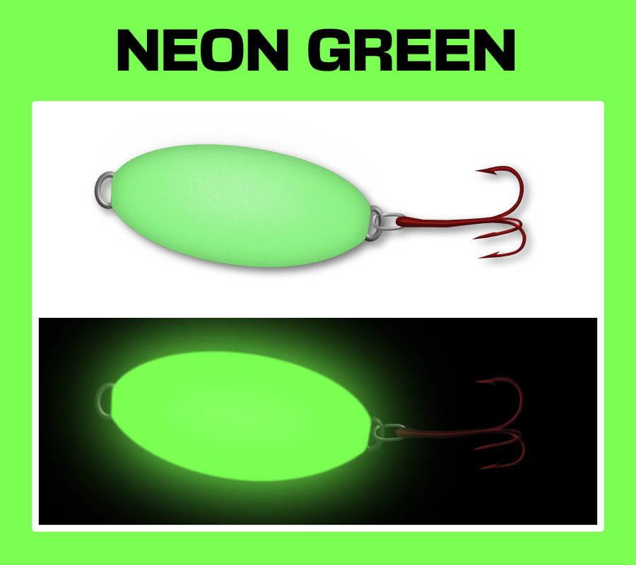 Neon Green glow Trout-N-Pout spoons