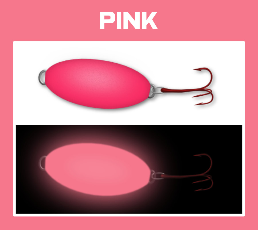 Pink glow Trout-n-Pout spoons
