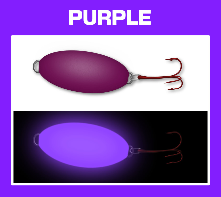 Purple glow Trout-N-Pout spoons