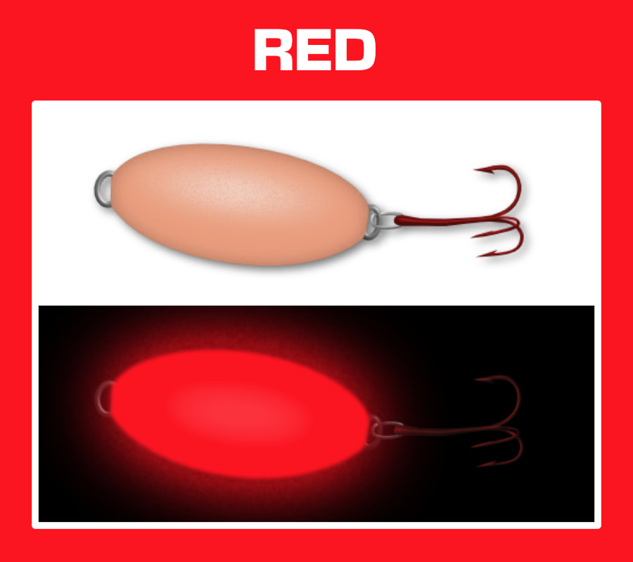 Red glow Trout-N-Pout spoons